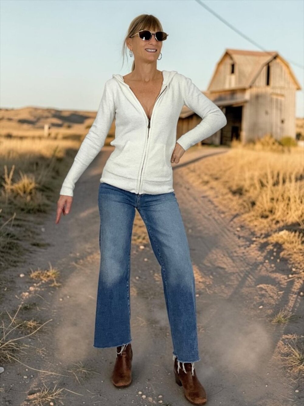 Barefoot Dreams Bamboo Chic Lite Hoodie Cardigan Sweater Jacket S Cream